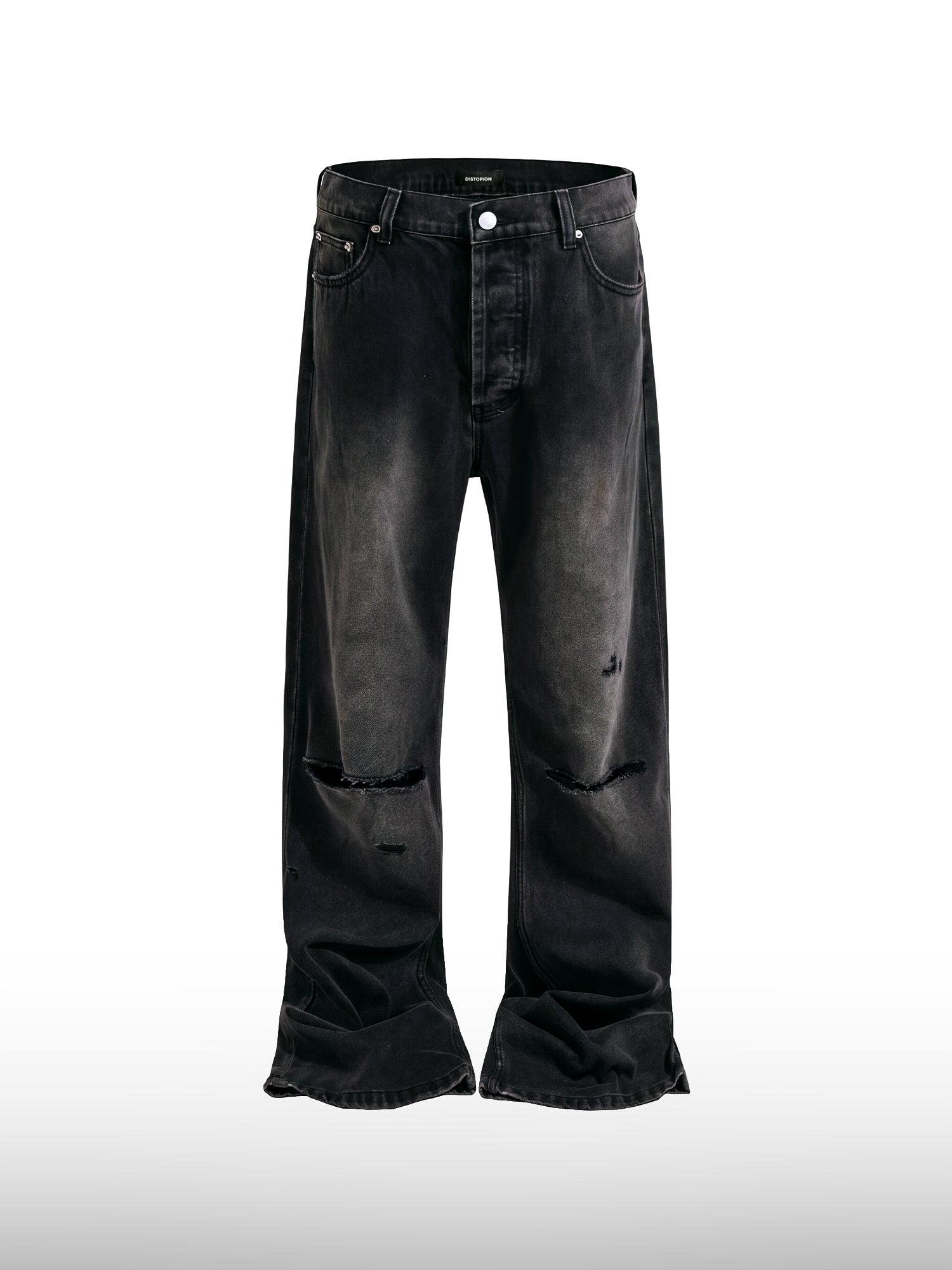 Ripped Black Flare Jeans