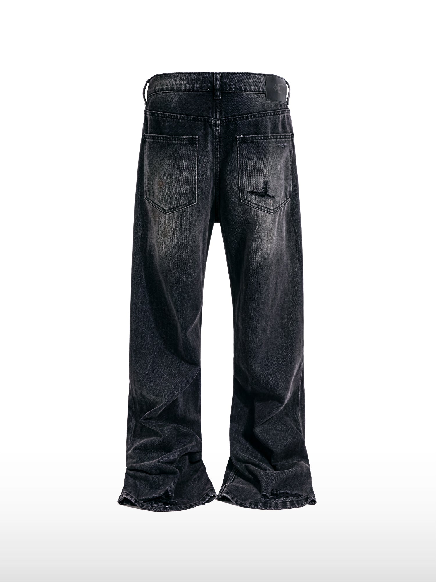 Ripped svarte flarejeans