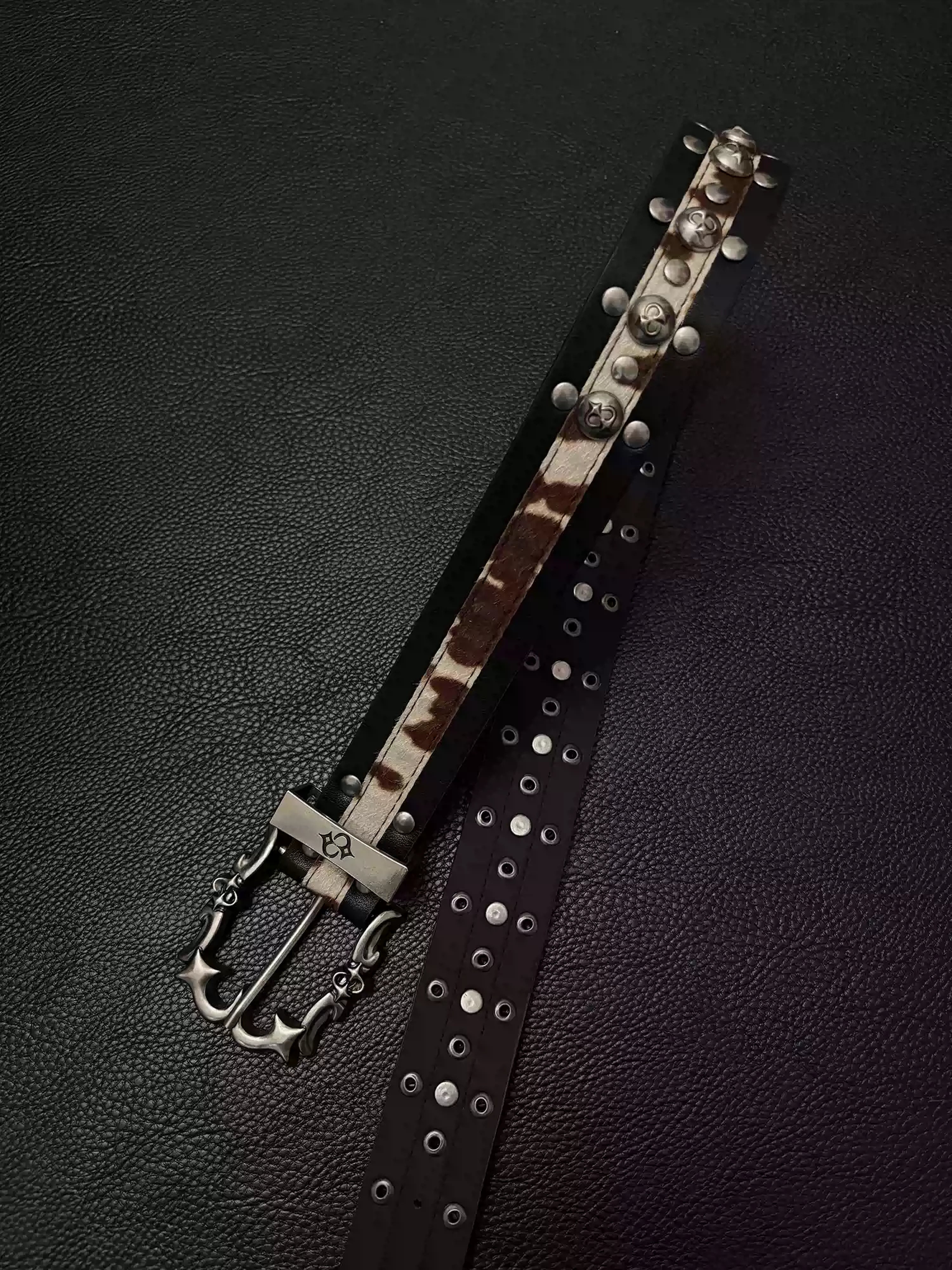 Cinturón resistente de piel de vaca