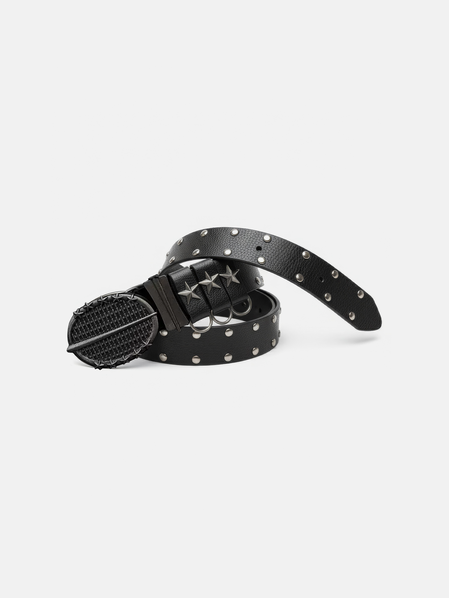 Spiked Mesh Buckle Belt