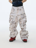 Pantaloni cargo mimetici color sabbia