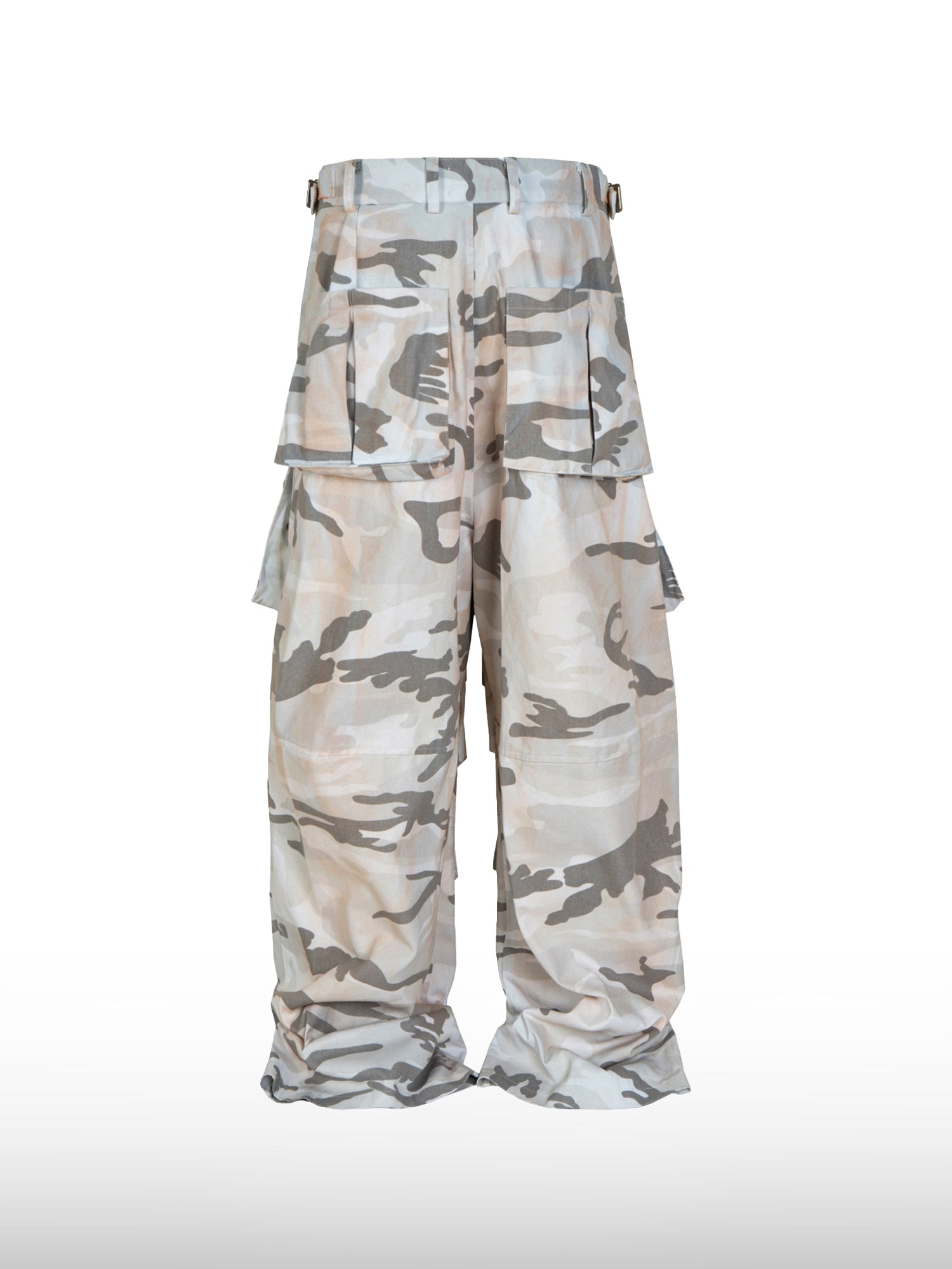 Zandkleurige camo-cargobroek