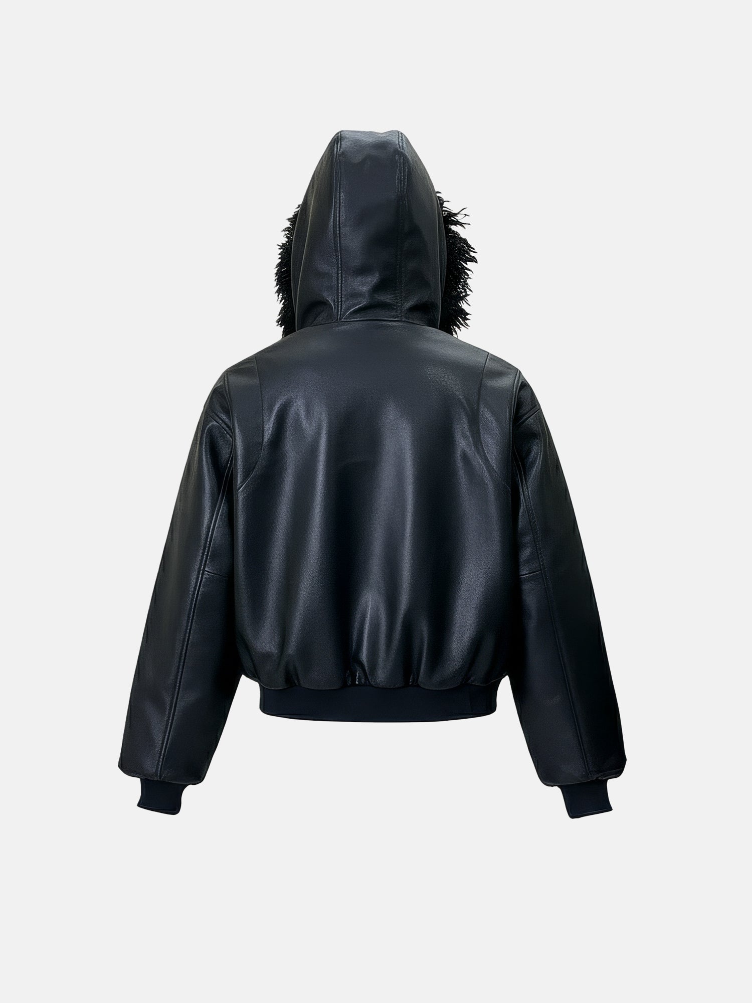 Shadow Faux Leather Hooded Jacket