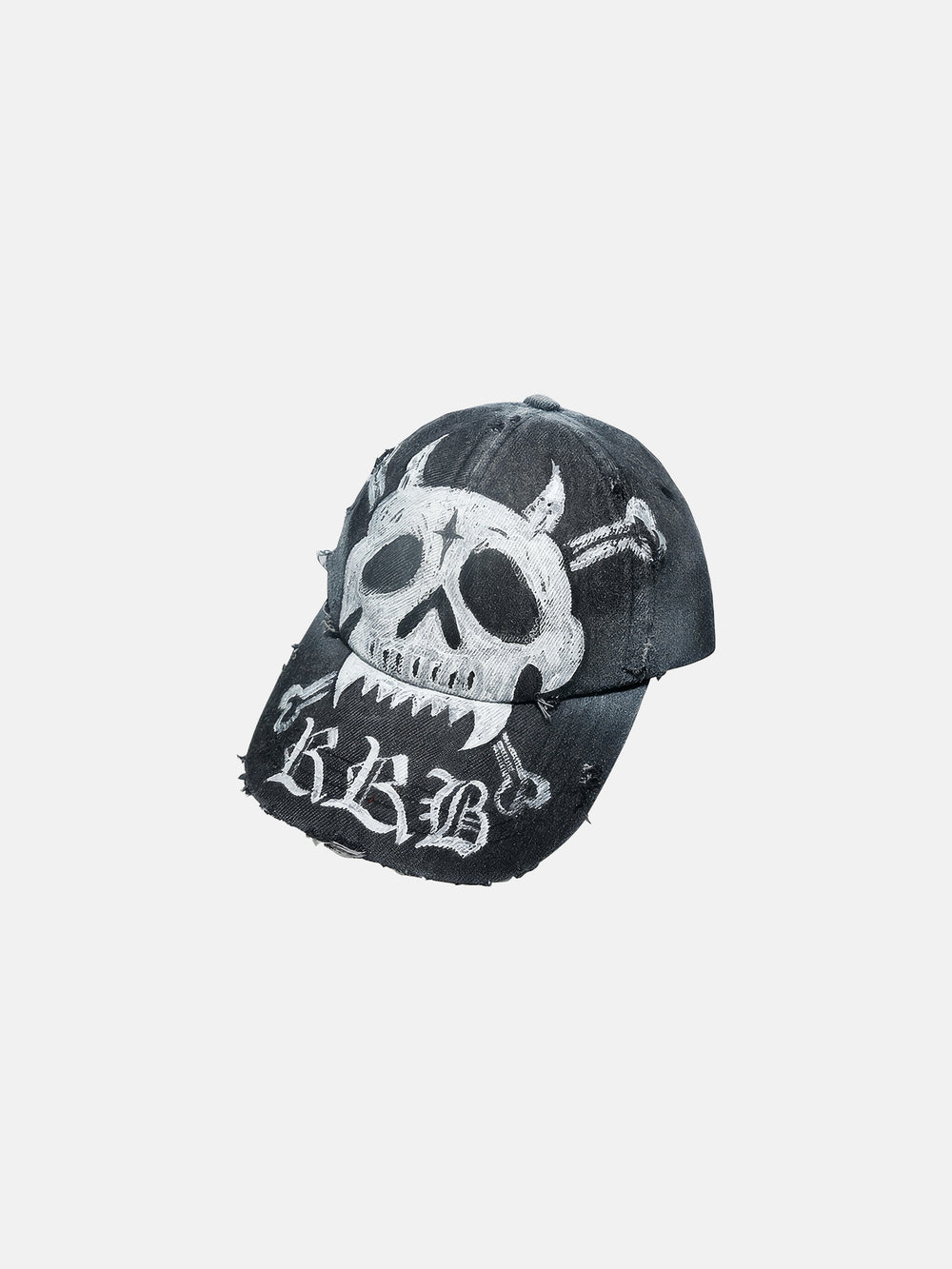 Skull Gothic Denim Cap