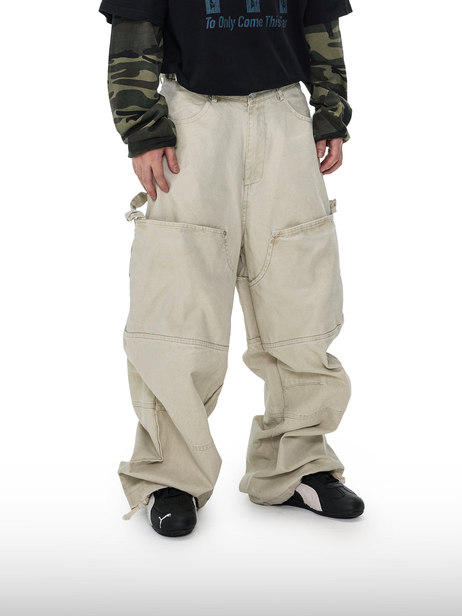 Steenkleurige broek