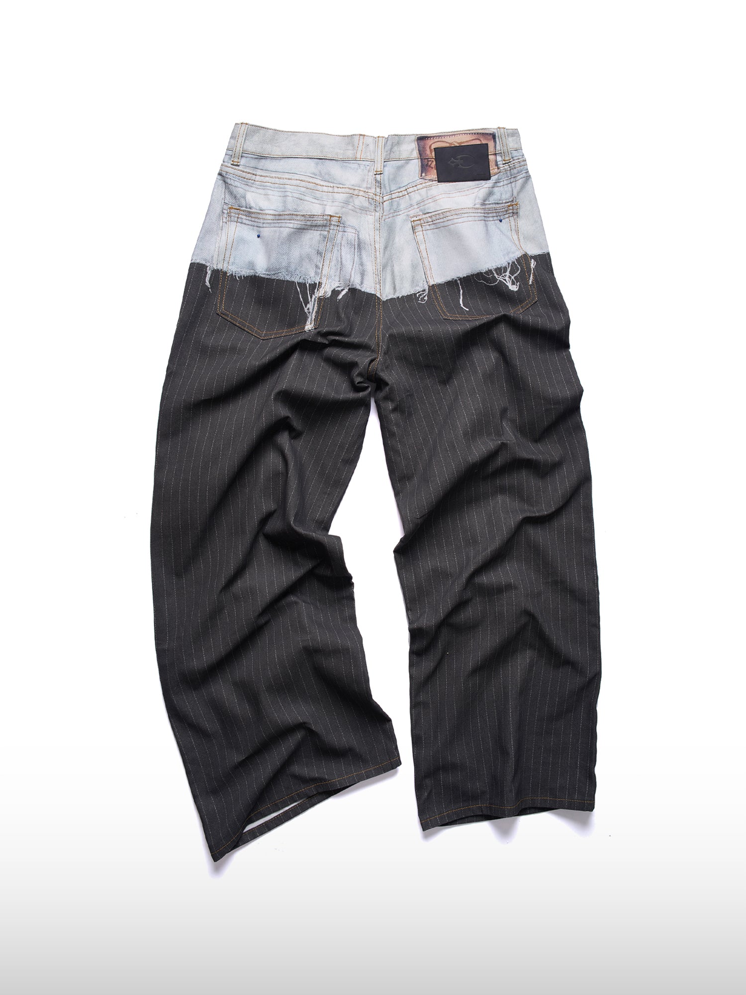 Two-Tone Pinstripe Pants