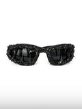 Lunettes à pointes effet coulée de vipère