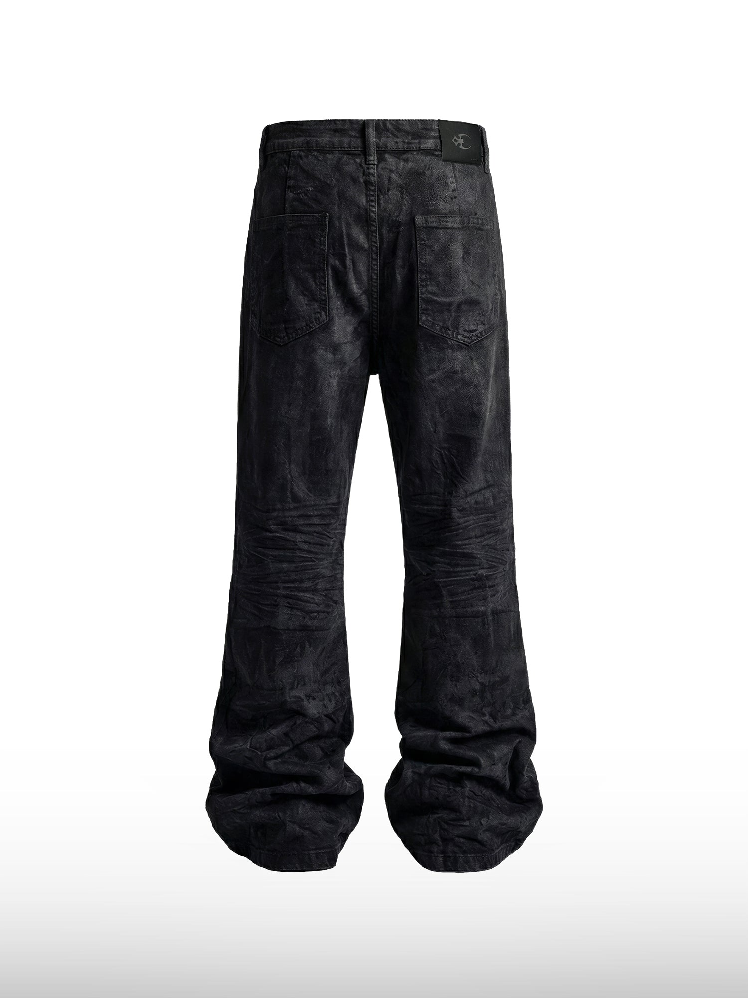 Gekreukte en gewaxtte broek