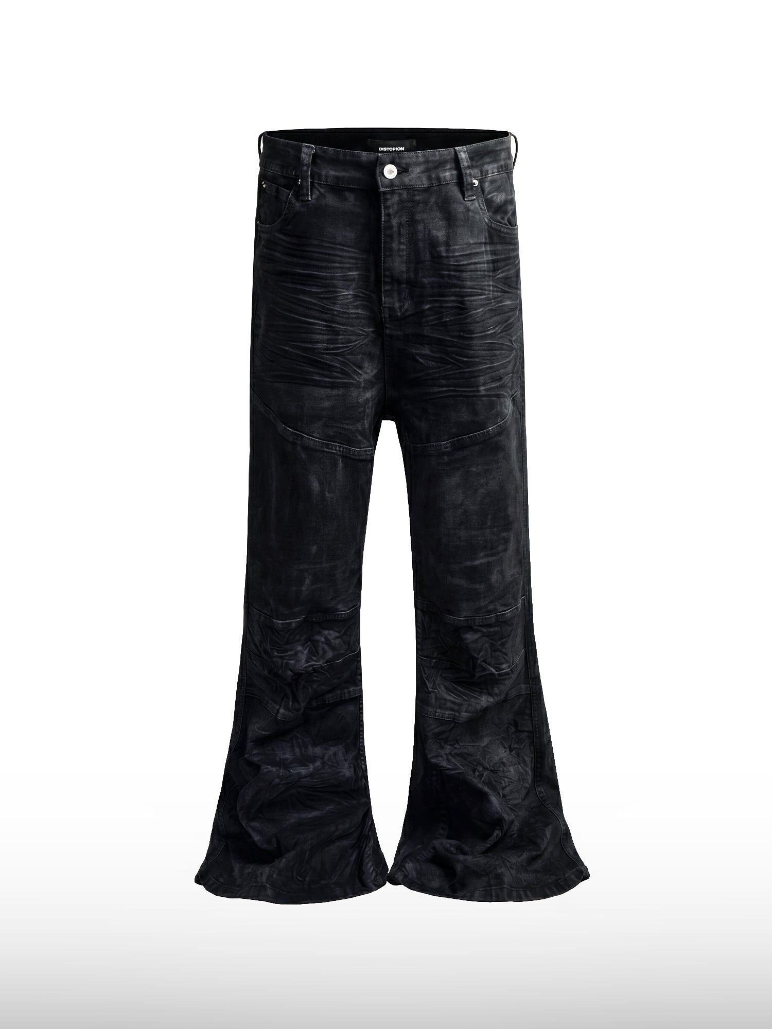 Gekreukte en gewaxtte broek