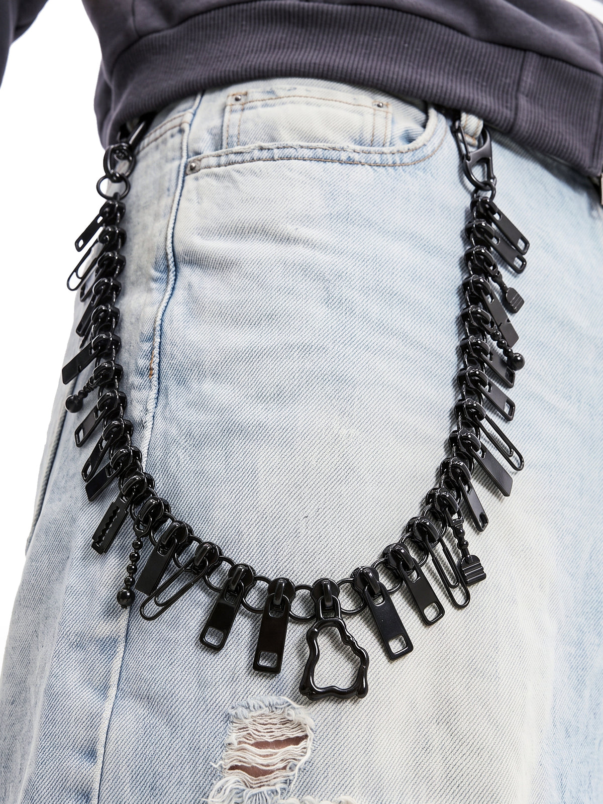 Zipper Charm Waist Chain