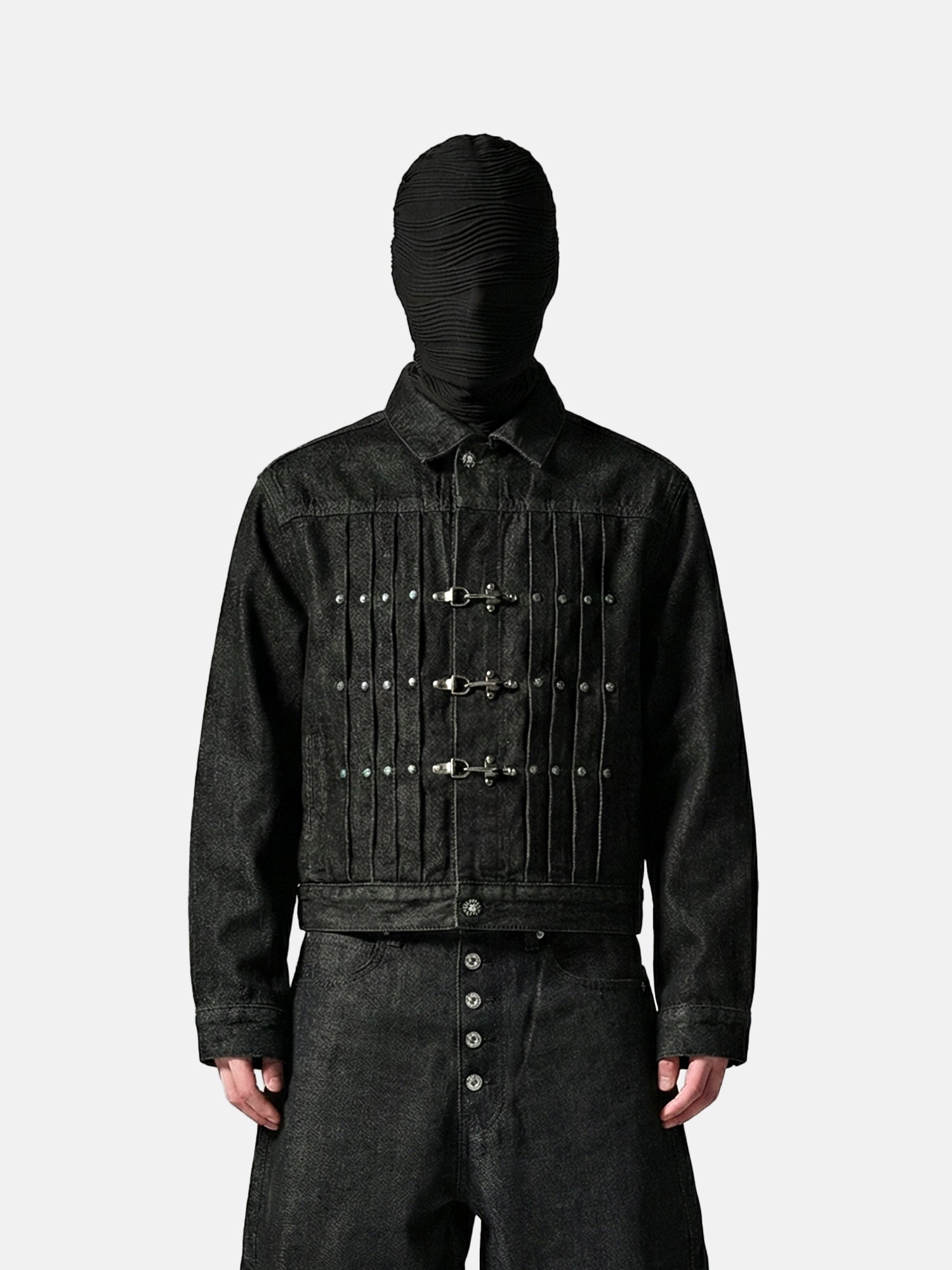 Amulet Pleated Denim Jacket